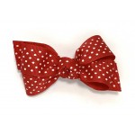 Red Swiss Dots Bow - 3 inch